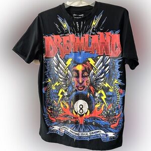 DREAMLAND Never Sleep 8 Ball Unisex Multicolored T-Shirt Size M .
